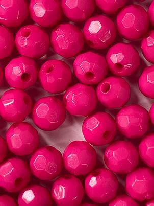 Facetado Cristal Acrílico /Rosa Pink 10mm- Aprox200 peças- 100g - La Mode Arte e Criação Imagem de Facetado Cristal Acrílico /Rosa Pink 10mm- Aprox200 peças- 100g