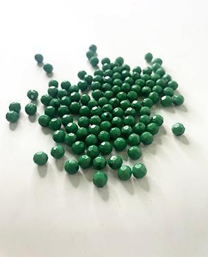 Imagem de Facetado  Cristal Acrílico /Verde 6mm-  Aprox.  420 peças- 50g