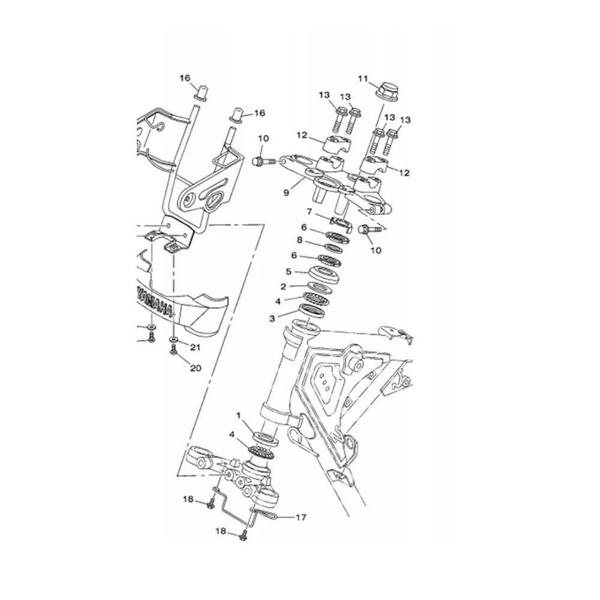 Imagem de Factor 125 Mesa Do Guidão Completa Yamaha Genuíno