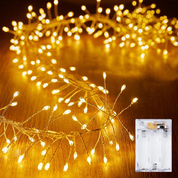 Imagem de Fairy Lights Brightown, 120 LEDs operados por bateria de 10 pés, Warm Wh