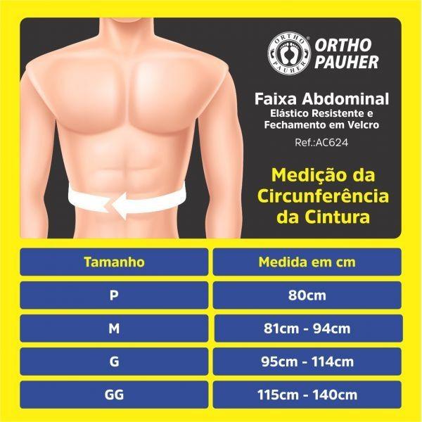 Imagem de Faixa Abdominal Elástica 3 Gomos com Fechamento Ajustável AC624