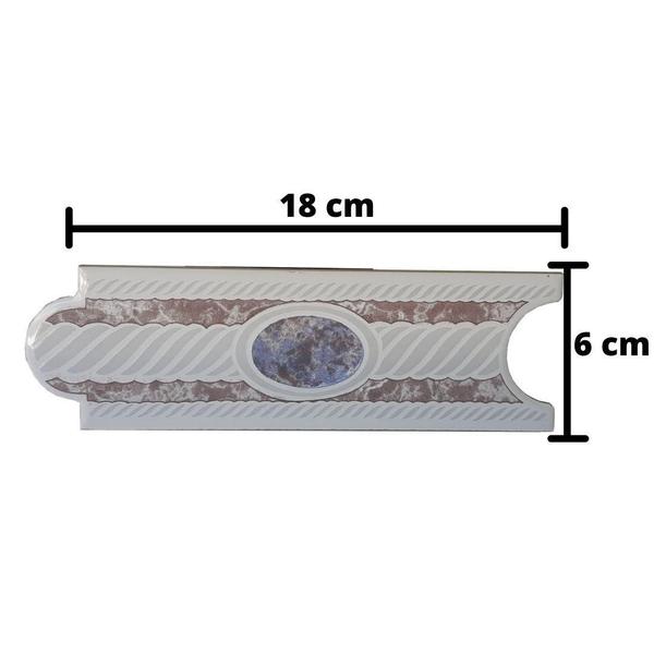 Imagem de Faixa Acabamento Cerâmico Geométrico 10 Un 1050 Cinza
