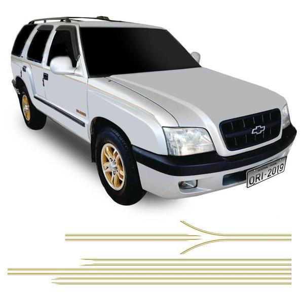 Imagem de Faixa Blazer Executive 2001/2002 Adesivo Lateral Dourado