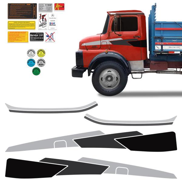 Faixa Caminhão Mercedes Mb 1113 1114 Adesivo Lateral Prata - SPORTINOX Imagem de Faixa Caminhão Mercedes Mb 1113 1114 Adesivo Lateral Prata