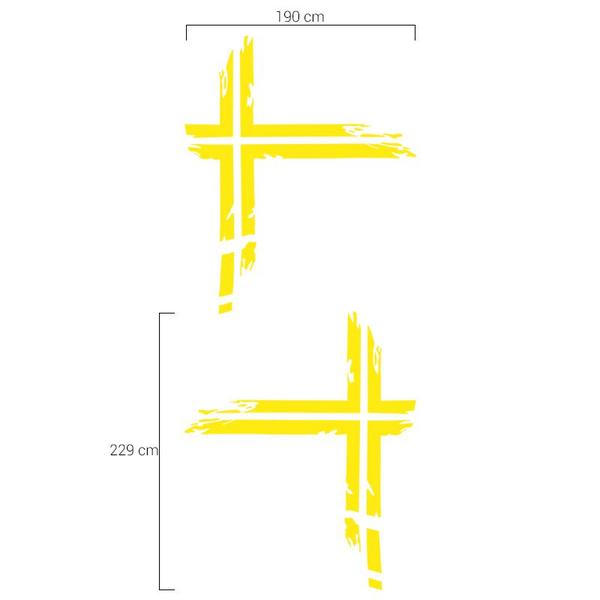 Imagem de Faixa Caminhão Volvo Suécia Fh Performance Adesivo Amarelo