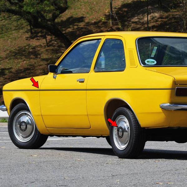 Imagem de Faixa Chevette Sl/1976 Adesivo Preto Lateral, Traseiro, Roda