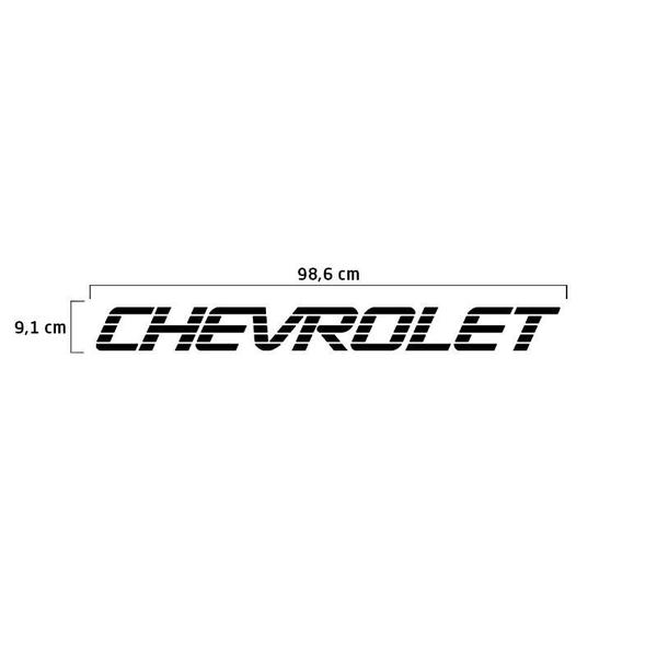 Faixa Chevrolet Corsa Picape Pick-Up Tampa Traseira Preto - SPORTINOX Imagem de Faixa Chevrolet Corsa Picape Pick-Up Tampa Traseira Preto
