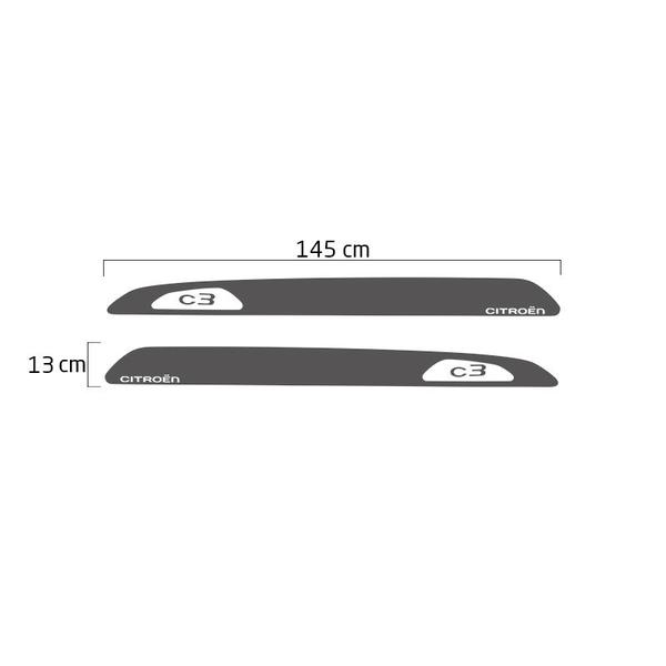 Imagem de Faixa Citroen C3 2013 2014 2015/2019 Adesivo Lateral Grafite