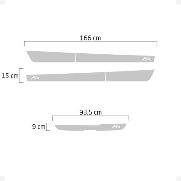 Imagem de Faixa Compatível Ka Hatch 2015/2021 Lateral + Traseiro Cinza