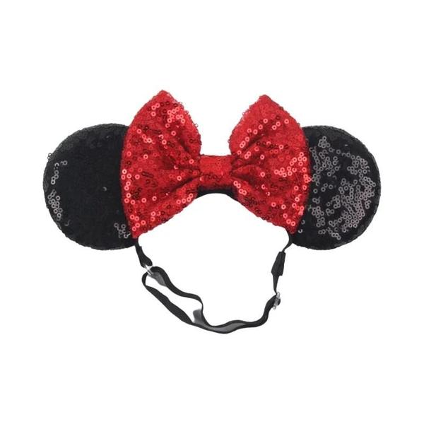 Imagem de Faixa de Cabelo de Natal com Oreia de Mickey - Ajustável para Adultos e Crianças