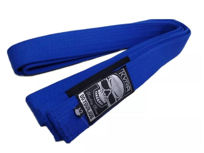 Imagem de Faixa de Jiu Jitsu Kvra Oficial Azul 8 Costuras - KVRA