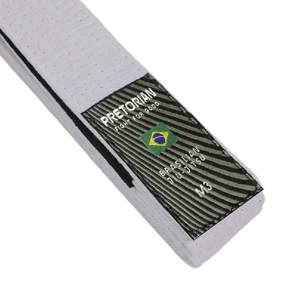 Faixa de kimono infantil jiu jitsu branca pretorian original Imagem de Faixa de kimono infantil jiu jitsu branca pretorian original