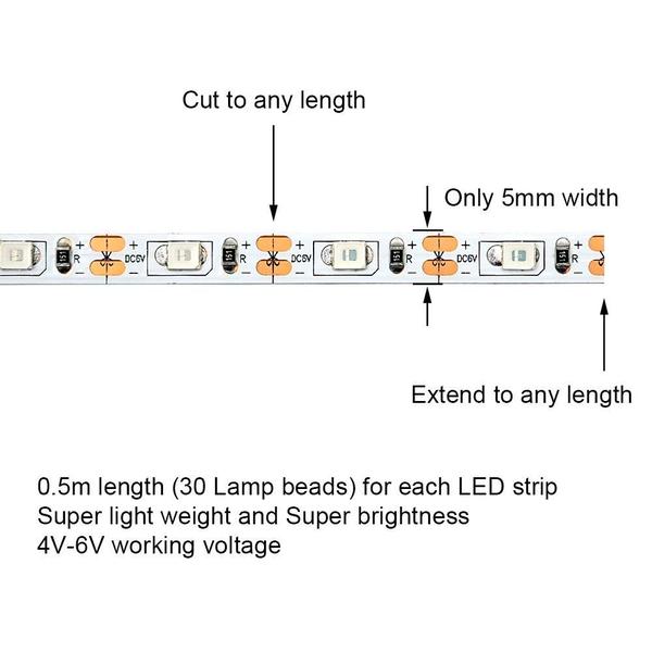 Imagem de Faixa de luz LED elechawk controlada remotamente para asa fixa RC