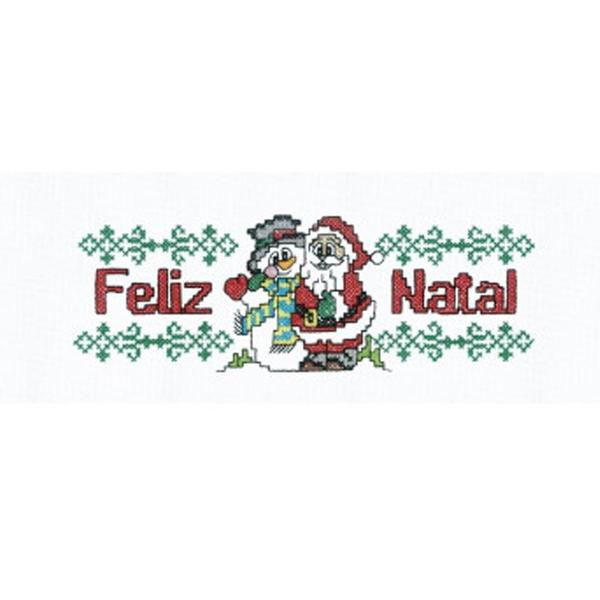 Imagem de Faixa de Ponto Cruz para Pano de Prato - 4042 Feliz Natal