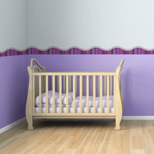 Imagem de Faixa Decorativa Adesiva Lapis de Cor Lilás e Roxo 10m x10cm