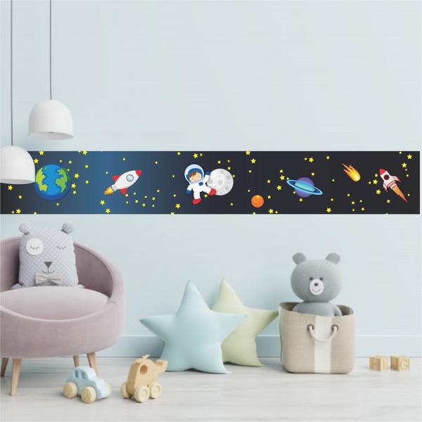 Imagem de Faixa Decorativa Adesivo Infantil astronauta menino Quarto