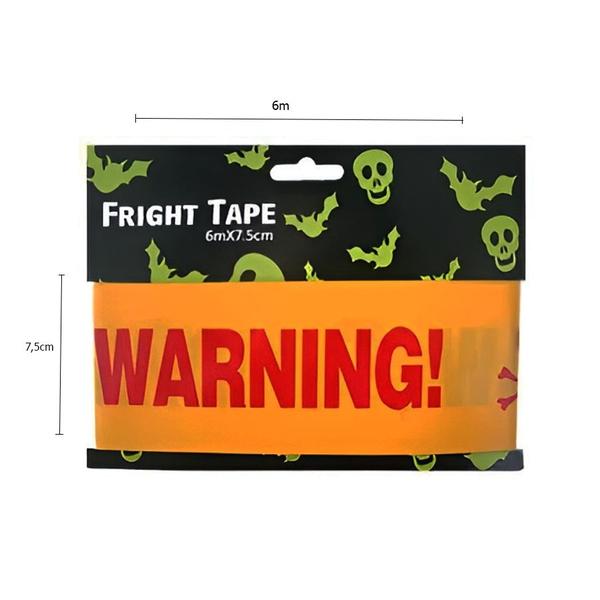 Imagem de Faixa Decorativa de Halloween - Warning - 1 unidade - Rizzo