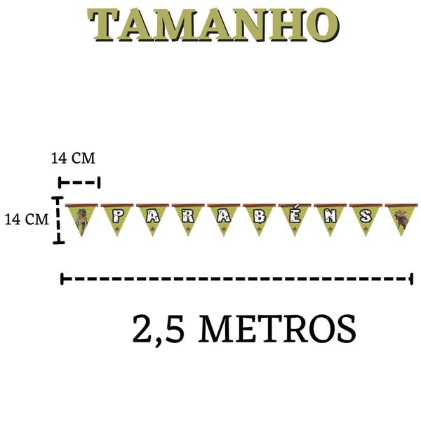 Imagem de Faixa Decorativa Grande - Parabens Dinossauro Tema
