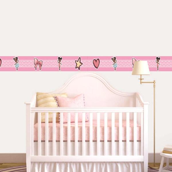 Imagem de Faixa Decorativa Quarto Bebê Infantil Bailarina 1M