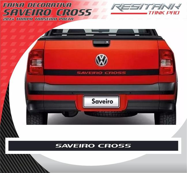 Imagem de Faixa Decorativa Saveiro Cross 2014 Tampa Traseira Preta