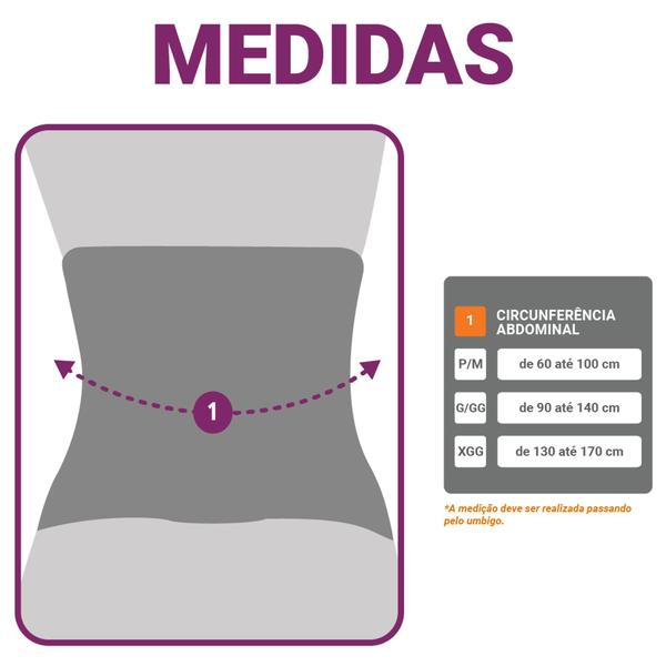 Imagem de Faixa Elástica 4 Gomos Orifício Para colostomia Hidrolight