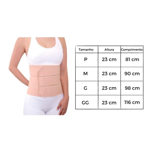 Imagem de Faixa Elástica Abdominal 3 Painel Corretor Postural TakeCare