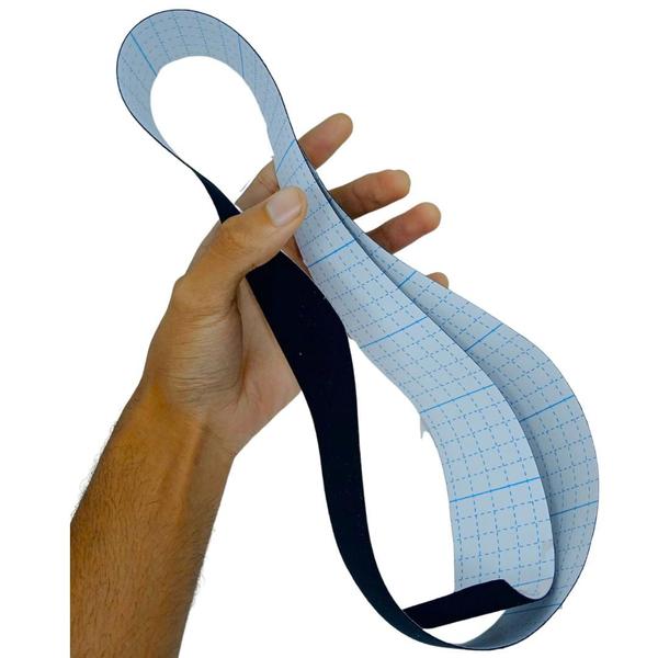 Imagem de Faixa Elástica Adesiva Kinesio Tape Kinesiology Treino Exercícios Anti Dores 5cm X 01 Metro - Cor Preto