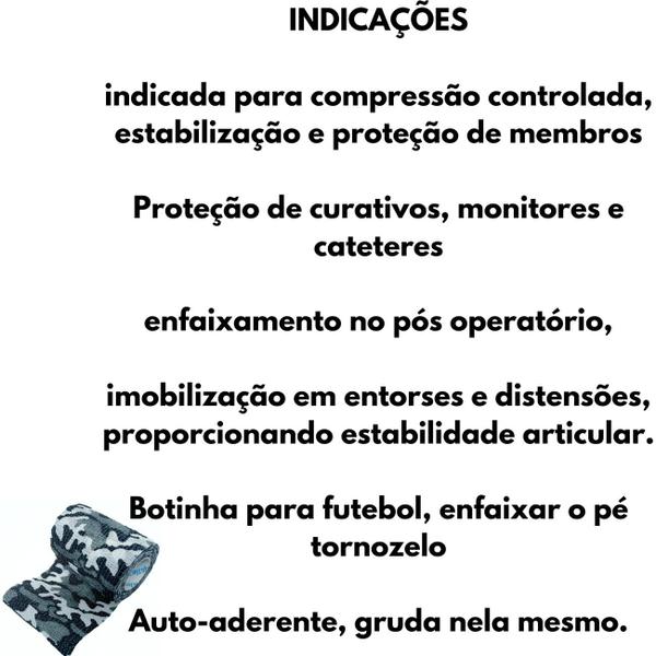 Imagem de Faixa Elástica Auto Aderente Veterinária Pet Camuflada 7,5cm x 4,5 metros Fisiovital