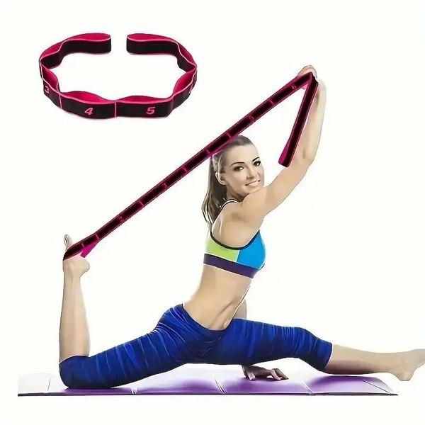 Faixa Elástica de Resistência para Ioga e Pilates - 8 Laços para Treinamento em Casa Imagem de Faixa Elástica de Resistência para Ioga e Pilates - 8 Laços para Treinamento em Casa