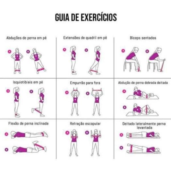 Imagem de Faixa Elástica Exercício Multi Funcional Fitness Treino Em Casa