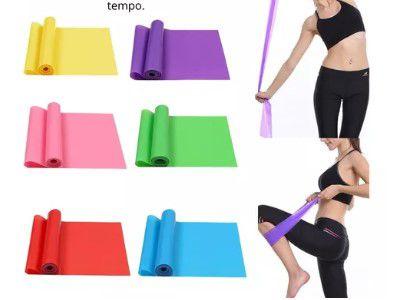 Imagem de Faixa Elástica para  Exercícios Fisioterapia colorida 