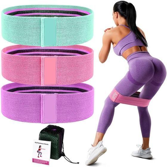 Faixa Elástica para Treino em casa Fisioterapia Musculação Treino Pernas c/3 unidades Mini Band - fitbody Imagem de Faixa Elástica para Treino em casa Fisioterapia Musculação Treino Pernas c/3 unidades Mini Band