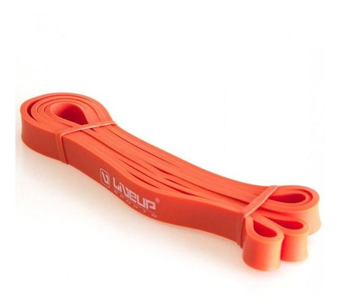 Faixa Elástica Super Band Leve Laranja Fitness Liveup Imagem de Faixa Elástica Super Band Leve Laranja Fitness Liveup