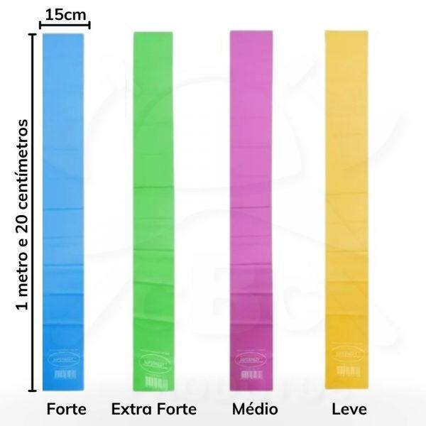 Faixa Elástica Super Band Nível Leve Cor Amarela TPE Supermedy Imagem de Faixa Elástica Super Band Nível Leve Cor Amarela TPE Supermedy