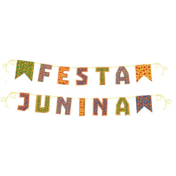 Imagem de faixa festa junina decoração arraiá sao joao 2,50m