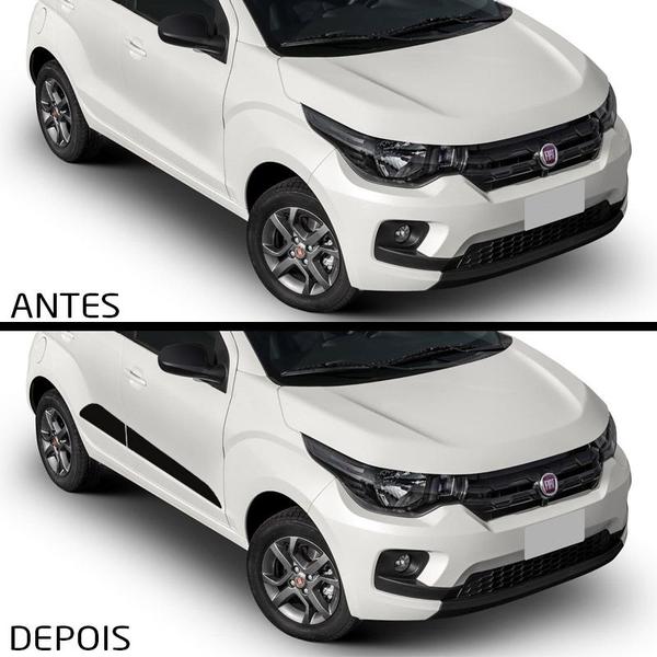 Imagem de Faixa Fiat Mobi Cross Way 2019/2020 Adesivo Lateral Preto