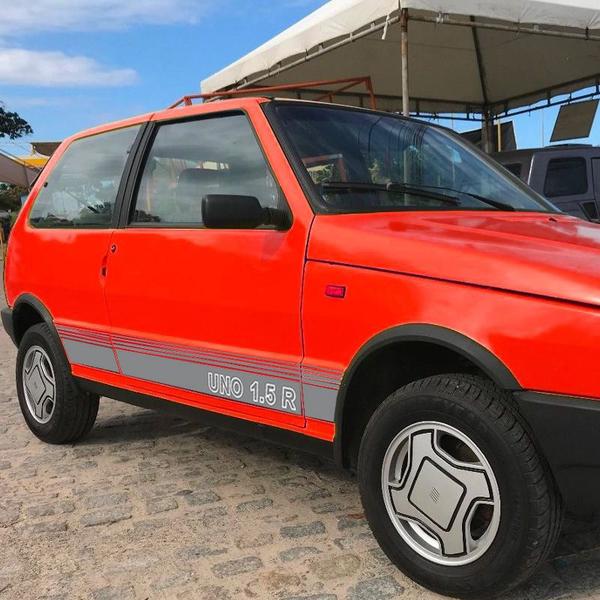 Imagem de Faixa Fiat Uno 1.5 R Adesivo Decorativo Lateral E Traseiro