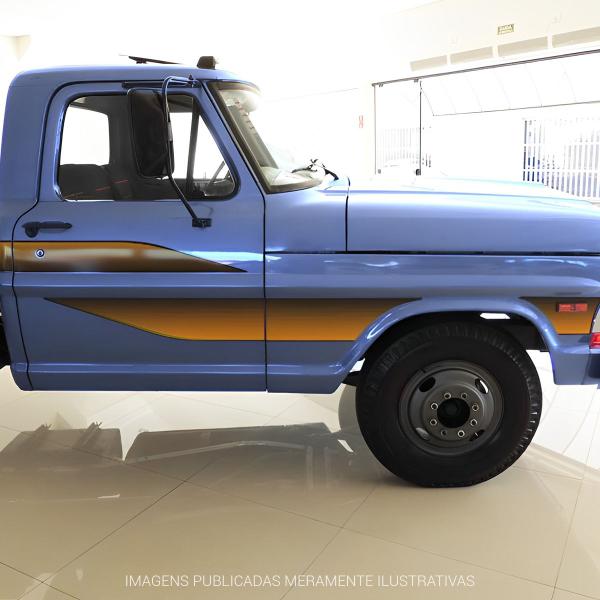 Imagem de Faixa Ford F-4000 1989/1992 Adesivo Laranja Modelo Original