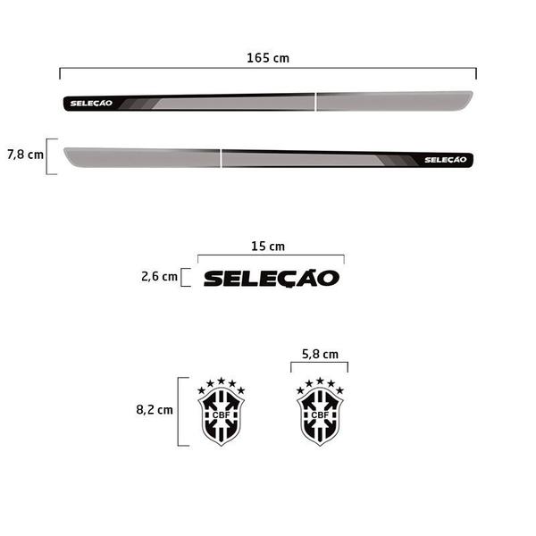 Imagem de Faixa Fox Seleção 2014/2015 Adesivo Decorativo Preto Completo