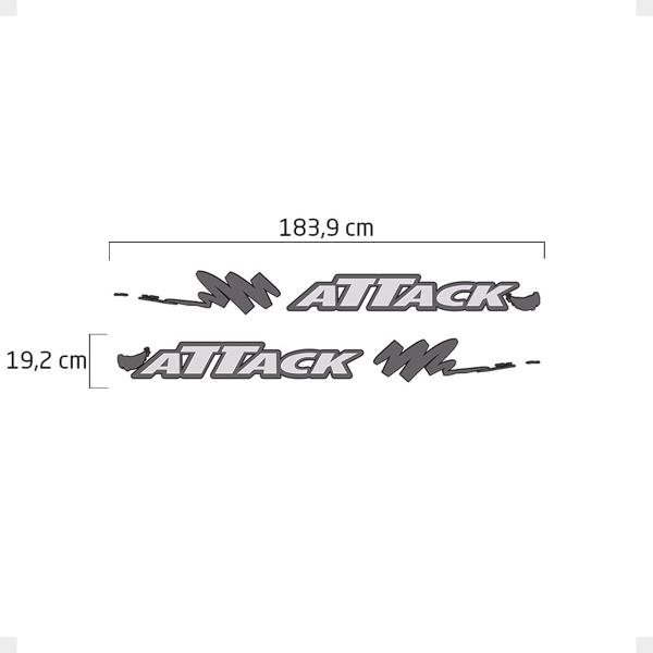 Imagem de Faixa Frontier Attack 2002 Até 2007 Adesivo Lateral Cinza