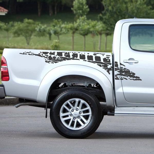 Imagem de Faixa Hilux 2009/2019 Adesivo Lateral Grafite Tuning Turbo