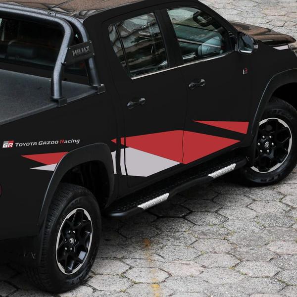 Faixa Hilux Gr Toyota Gazoo Racing 2018 2019 Adesivo Cinza - SPORTINOX Imagem de Faixa Hilux Gr Toyota Gazoo Racing 2018 2019 Adesivo Cinza