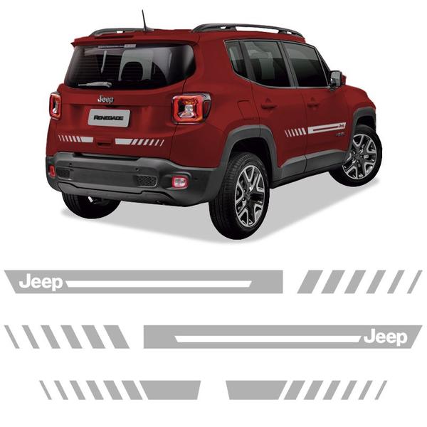 Imagem de Faixa Jeep Renegade Sport Adesivo Lateral/Traseiro Cinza