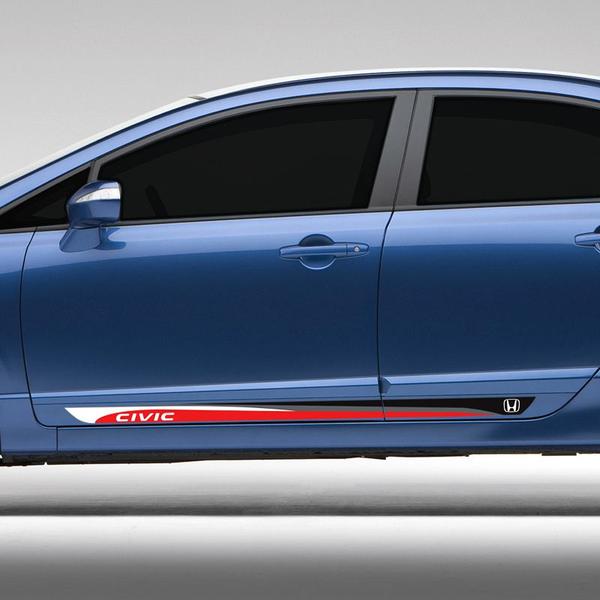 Faixa Lateral Civic 2009 a 2022 Adesivo Decorativo Par - SPORTINOX Imagem de Faixa Lateral Civic 2009 a 2022 Adesivo Decorativo Par