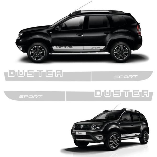 Faixa Lateral Duster Sport 2012/2020 Adesivo Lateral Prata - SPORTINOX Imagem de Faixa Lateral Duster Sport 2012/2020 Adesivo Lateral Prata