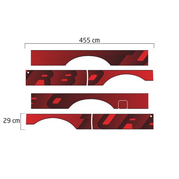 Imagem de Faixa Lateral F-1000 1993 Turbo Adesivo Cabine Extra Ford