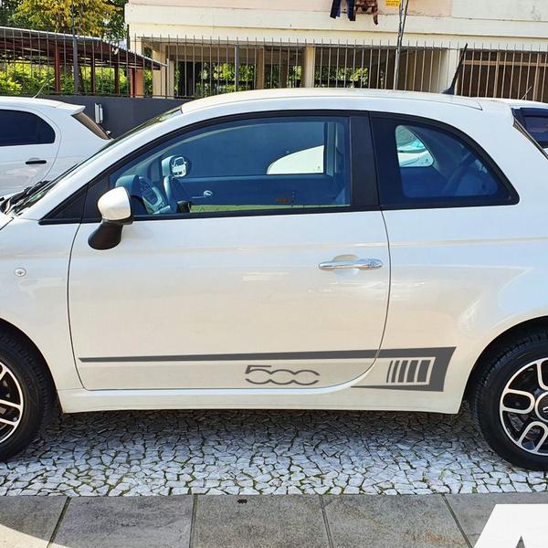 Imagem de Faixa Lateral Fiat 500 Sport Adesivo Decorativo p/ Portas