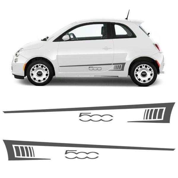 Imagem de Faixa Lateral Fiat 500 Sport Adesivo Decorativo p/ Portas