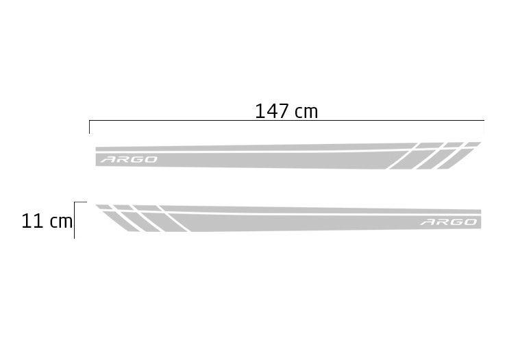 Imagem de Faixa Lateral Fiat Argo 2018 A 2021 Adesivos Prata Wb099