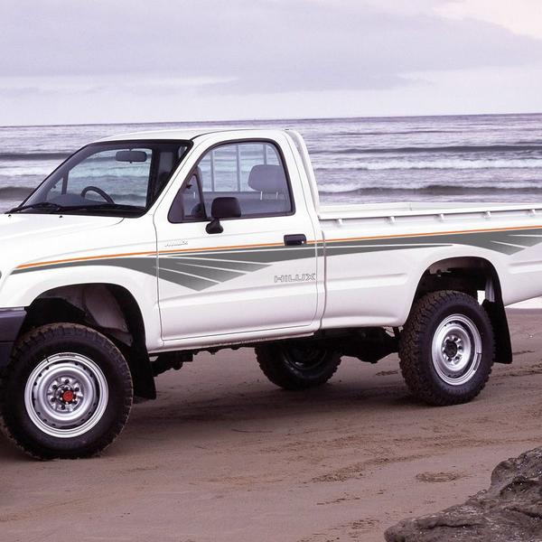 Imagem de Faixa Lateral Hilux 1992/2004 Cs + Adesivo Toyota Grafite